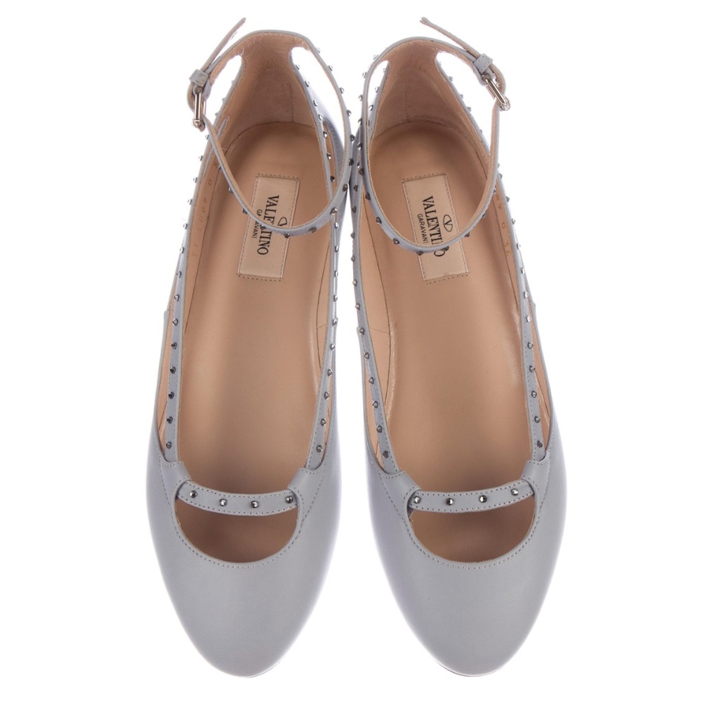 NWOT Valentino Rockstud grey ballet flats size 6